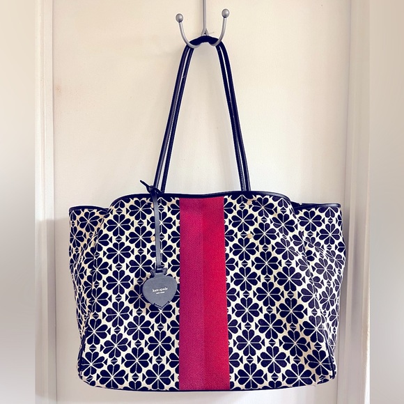kate spade Handbags - Kate Spade Flower Jacquard Stripe Everything Large Tote